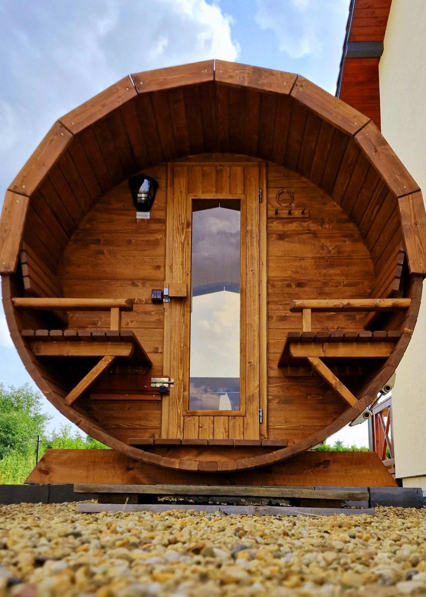 Boutique Odyseja & Spa Ciechocinek Kültér fotó Barrel sauna